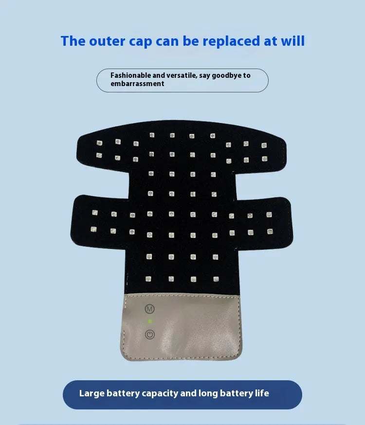 Black photon therapy LED mask with neck treatment panel and four-colour light therapy system