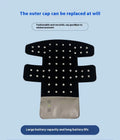 Black photon therapy LED mask with neck treatment panel and four-colour light therapy system