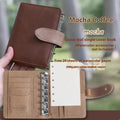 A7 loose-leaf watercolour book shown in five colour options: avocado green, hazelnut brown, mango pudding, mocha coffee and rainforest green