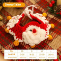 Winter wool pet scarf with cartoon pattern and muppet collar hat decoration for Christmas, available in various colours