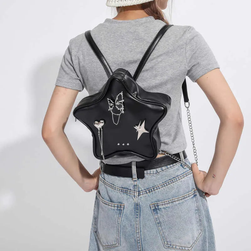 Women's soft PU leather mini backpack shoulder messenger bag in black, beige, and silver colour options