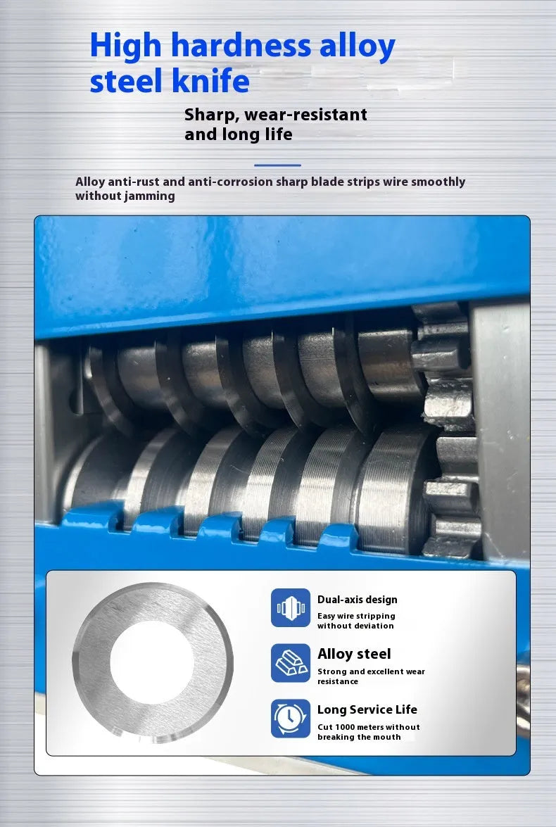SD-017 manual wire stripping machine showing compact tool for 0.5-17mm wire diameters