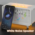 3 in 1 Bluetooth speaker white noise humidifier night light machine in white geometric design