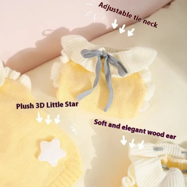 Autumn pet puppy acrylic sweater, size XS-XL, for small dogs 1.00-8.00 kg, yellow XINGX or fairy dress design