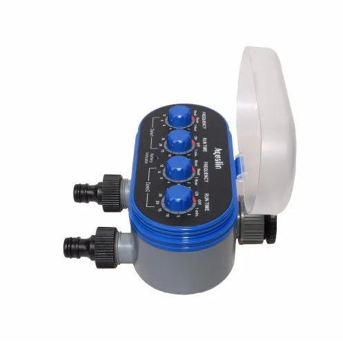 Dual Timed Irrigation Controller battery powered automatic watering device for garden