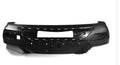 Black plastic car bumper guard on a vehicle front for scratch protection