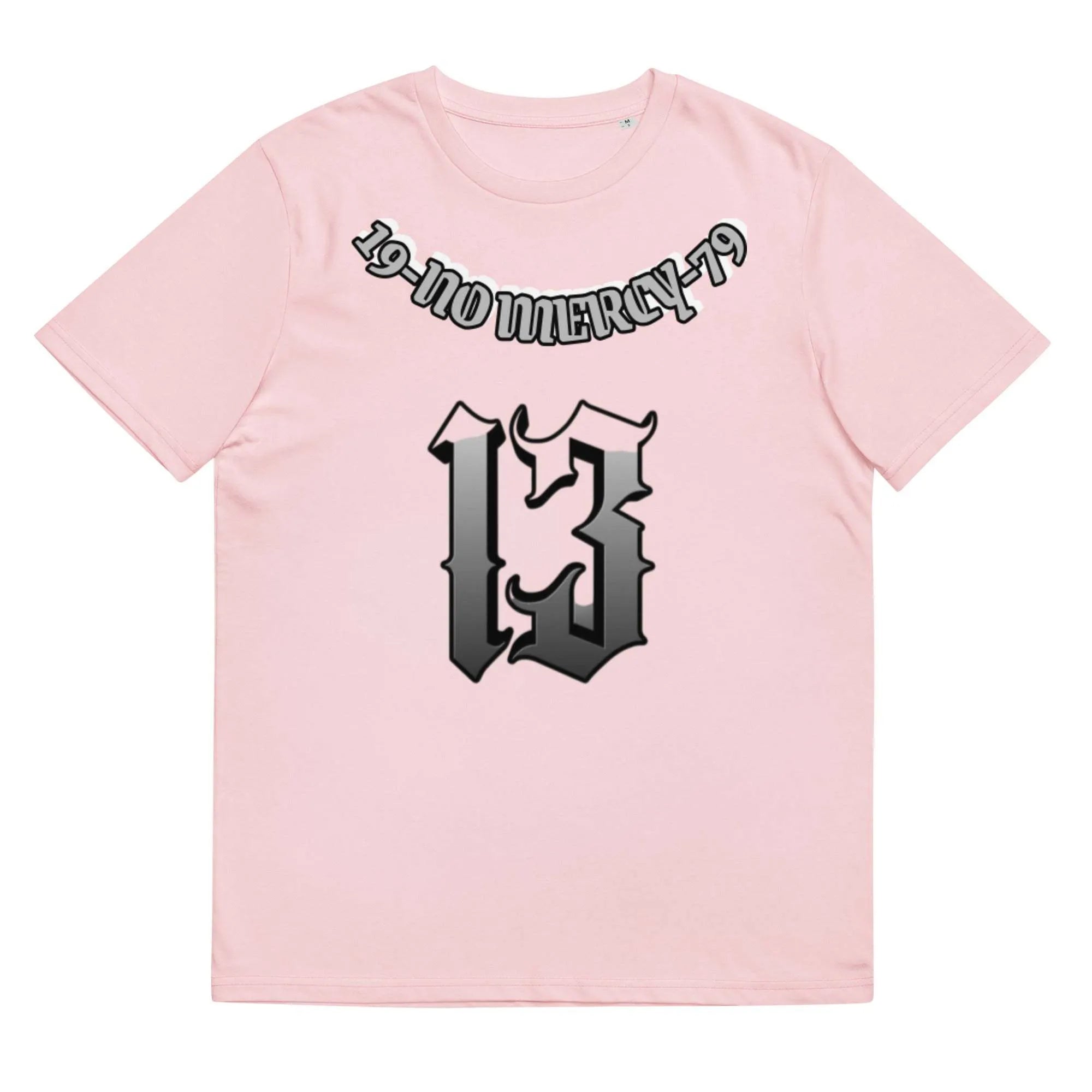 Loose fit cotton summer T-shirt in grey colour with short sleeves and round neck