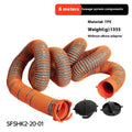 PP 90 degree sewage hose rotary elbow joint on black background showing hose and connector option