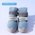 Cartoon style dog shoes in Bondi Blue colour showing breathable anti-scald summer pet footwear