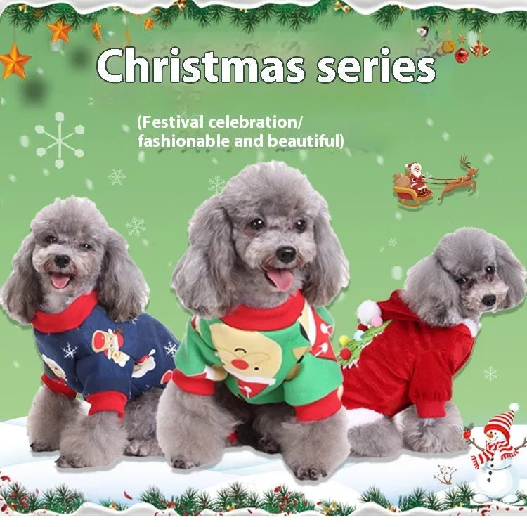 Pet holiday costume outfit for cats and dogs made from polyester cotton fabric, various colours and sizes