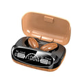 M35 wood grain finish TWS Bluetooth wireless headset with charging cabin