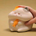 Greedy Cat small desktop night light in whitebait style with cartoon cat shape and LED glow