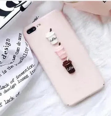 Soft silicone iPhone case with 3D cartoon cat design in multiple colours