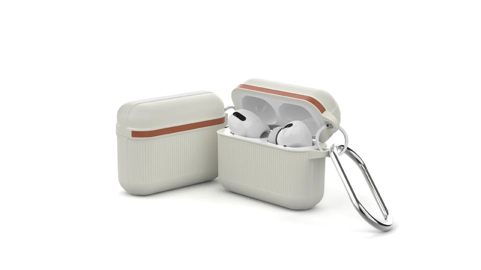 Silicone clamshell case for Apple AirPods with reinforced corners and ultra-thin grip