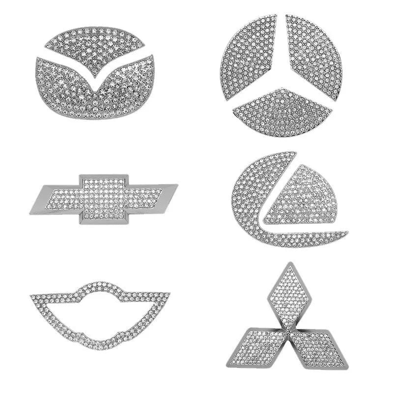 Zinc alloy diamond inlay steering wheel decorative sticker for Toyota car interior