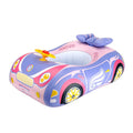 Mini steering wheel inflatable car swimming ring for children in pink sports car design