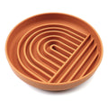 Silicone slow feeder dog bowl with ridges in assorted colours