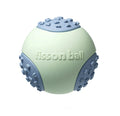 Green and pink 64mm durable dog rolling ball toy for small medium dogs