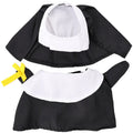 Black polyester nun pet costume for cats and dogs, free size, Halloween dress-up