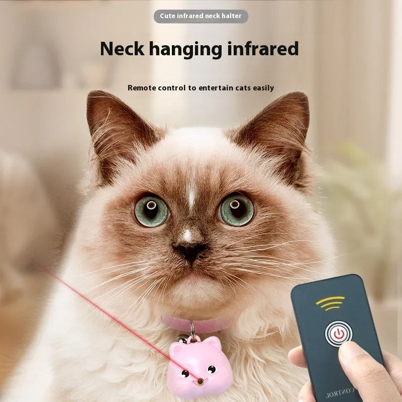 Rechargeable remote control cat infrared halter collar with adjustable collar in blue colour option