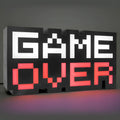 Game Over LED atmosphere light with PVC shade and USB connector in photo colour