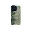 Imitation leather all-inclusive silicone phone case with metal stamping pattern in wavy texture colour for Apple iPhone