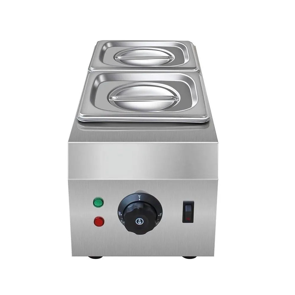 Commercial electric heating chocolate melting machine with dual pots and temperature control
