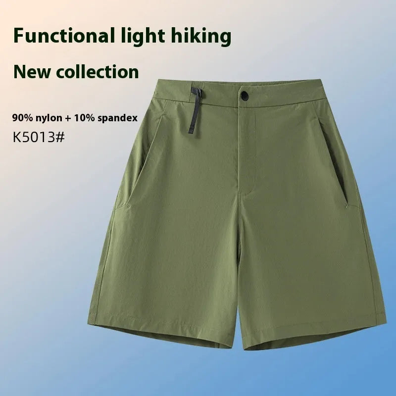 Men's quick-drying sports shorts with 3D cutting in Army Green colour