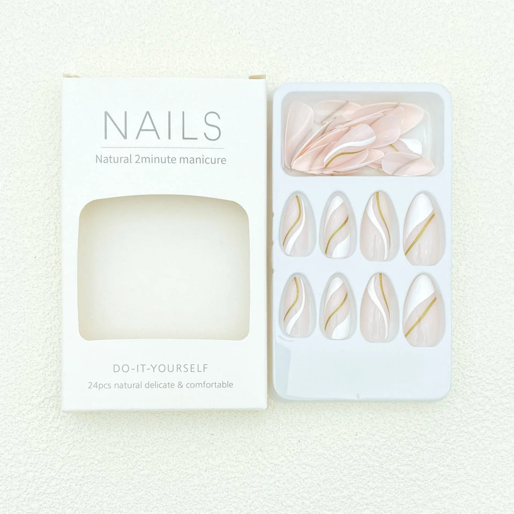 Medium drop shaped plaid pattern nail stickers with jelly glue finish and clear plastic protective armour.