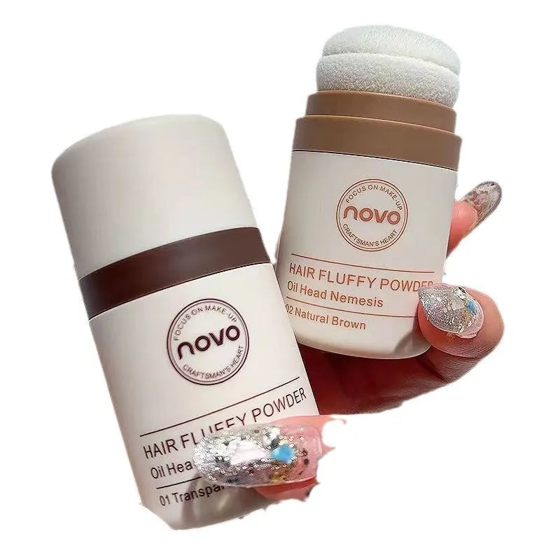 Veejaga mattifying hair and face powder for oil control on bangs and makeup setting