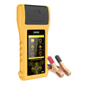 Autool BT760 colour screen automotive battery tester with attached clips and printed diagnostic receipt.