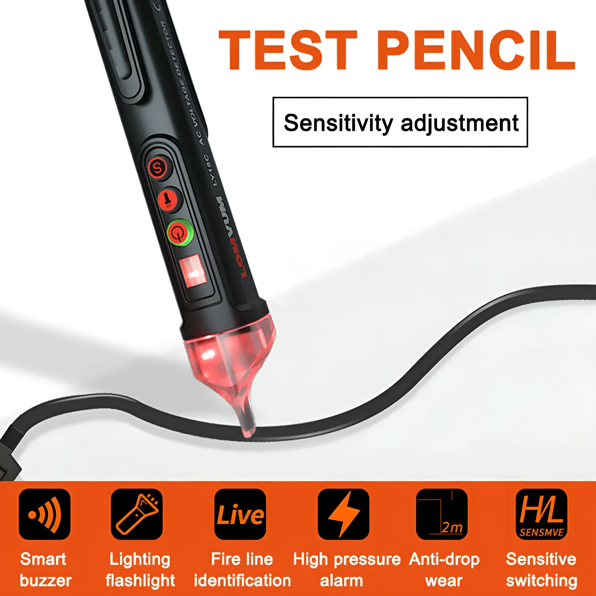 Intelligent Checkpoint test pencil with sensor tip for non-contact voltage detection