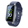 Call Bracelet smart fitness tracker in black, blue and coffee colours on a wrist.