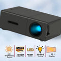 M100 mini home projector in white or black colour with remote control and cables