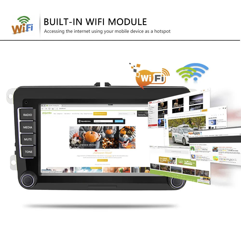 Universal Host Navigator 7 inch Android 12 car player with GPS WIFI for Volkswagen
