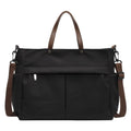 Nylon crossbody tote bag in milky white with short shoulder strap and flat base