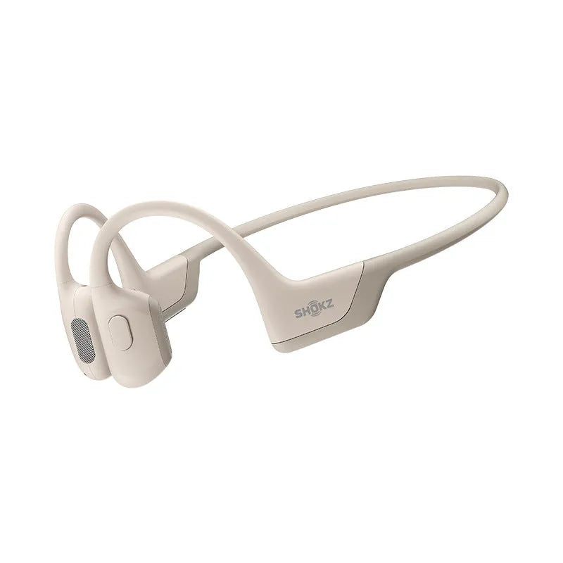 Bone conduction wireless earphones in Knight Black with titanium alloy frame and neck-hanging design