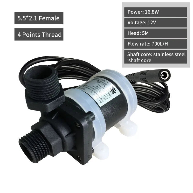 Jiatong JT-750 DC water pump for solar heaters and underfloor heating with engineering plastic housing