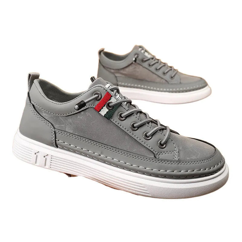 Black men's high-top canvas sneakers with PU upper and PVC sole on a plain background