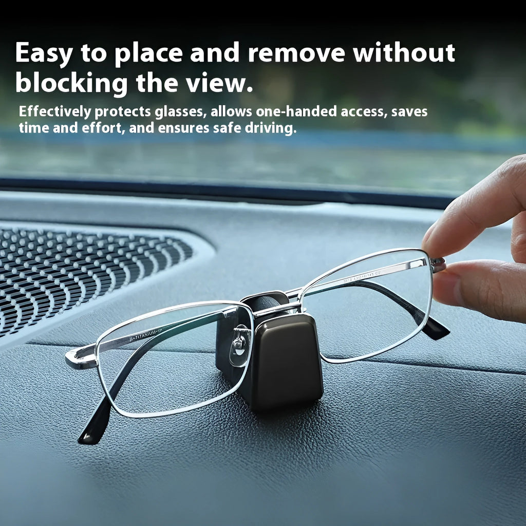 Zinc alloy leather car dashboard glasses clip for sunglasses storage