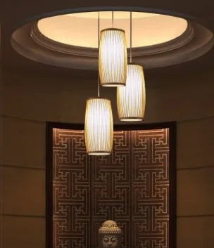 Bamboo plait decoration lamp with E27 holder for hallways and bedrooms