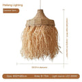 50cm diameter retro southeast Asian style pendant light woven from wild vetch and willow
