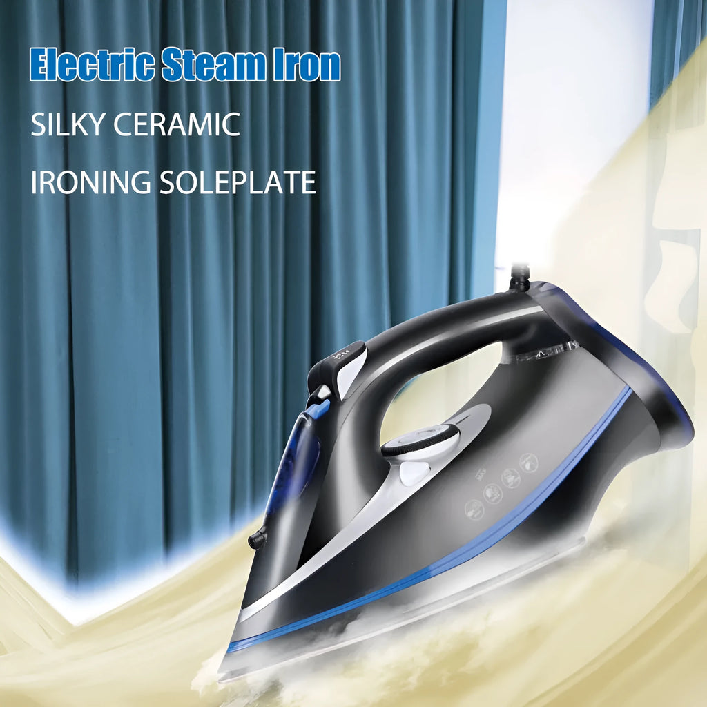 2600W ceramic base electric iron with 3-step thermostat in Black Gold colour