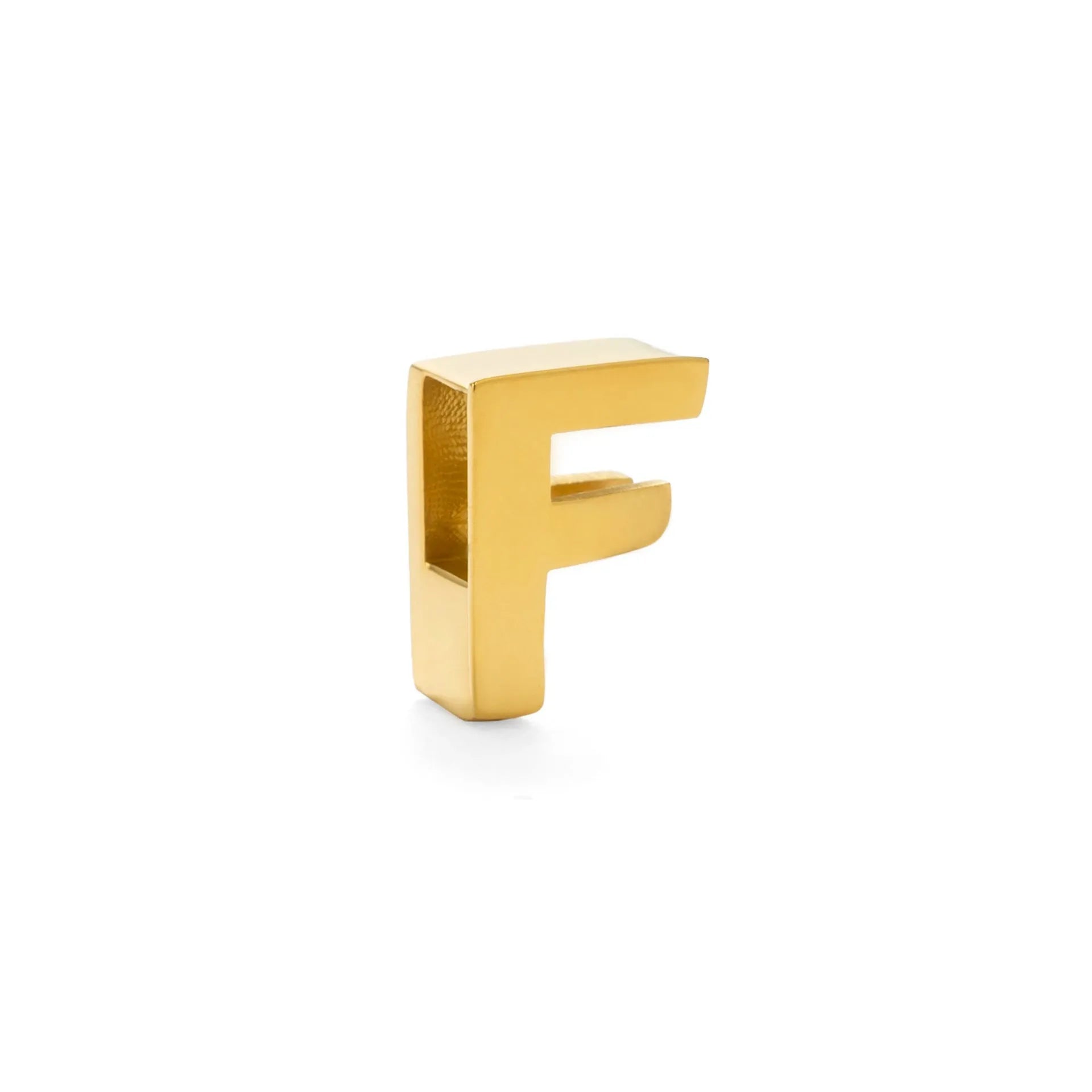 Gold electroplated titanium steel necklace with letter A pendant on 40.5cm chain