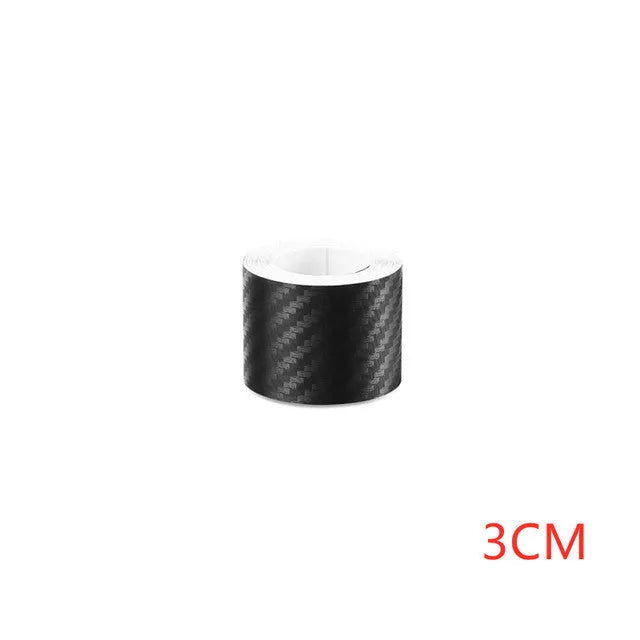 Matte 3D carbon fibre roll bumper sticker for vehicle door sill waterproof protection in various widths