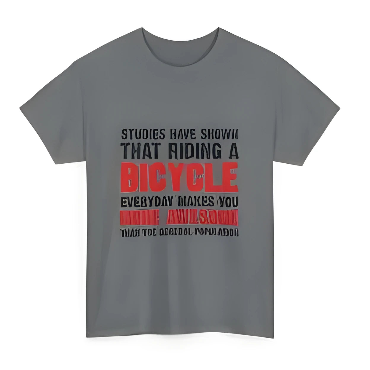 Grey women's cotton short sleeve T-shirt with printing pattern, pullover style