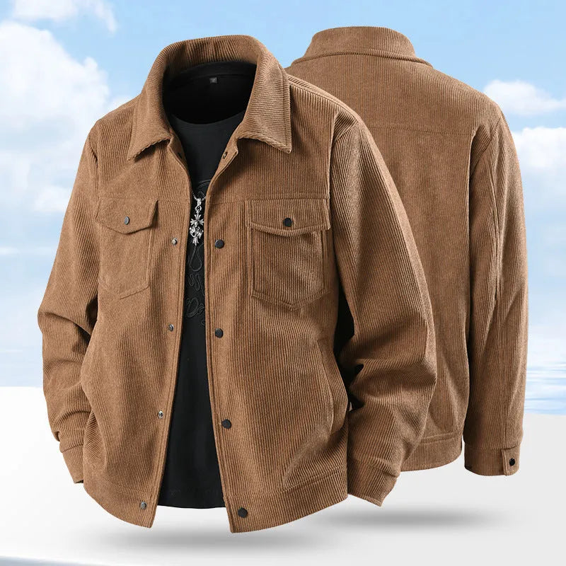 Men's slim fit casual coat in black polyvinyl alcohol fibre fabric with Lycra blend