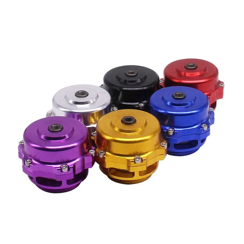 Aluminium alloy car blowdown valve, 50mm size, shown in one of six colour options.