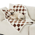 Thickened Shu cotton pet waterproof blanket with blue sky and white clouds pattern for dog couch protection