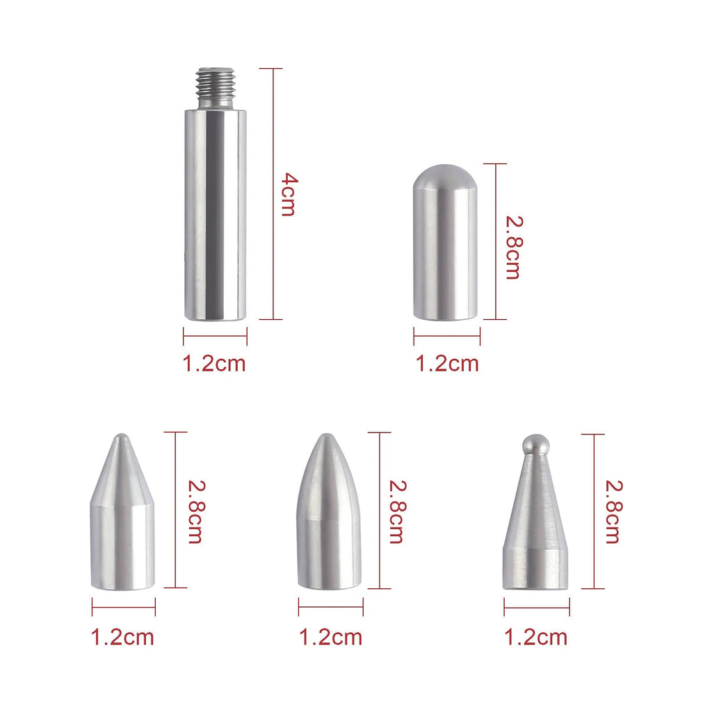 Three alloy steel car dent repair hook crowbars for vehicle body panel maintenance work
